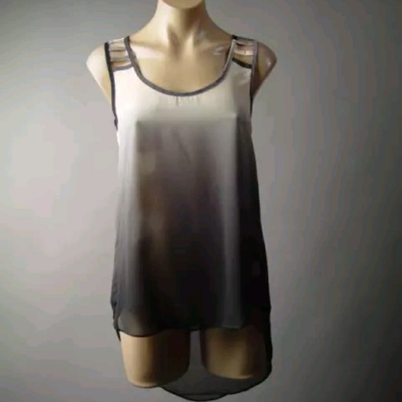 ISO ombre draped back top in M - Picture 2 of 3
